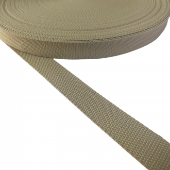Synthetic  webbing tape, harness, trimming in 30mm width and Beige Color